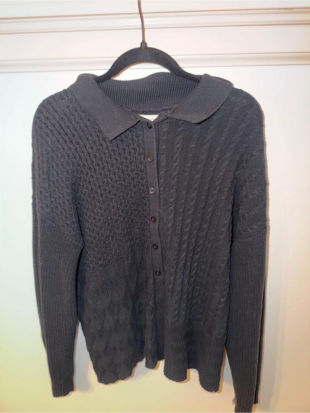 Oversized Pacsun Black Knit Cardigan Size S